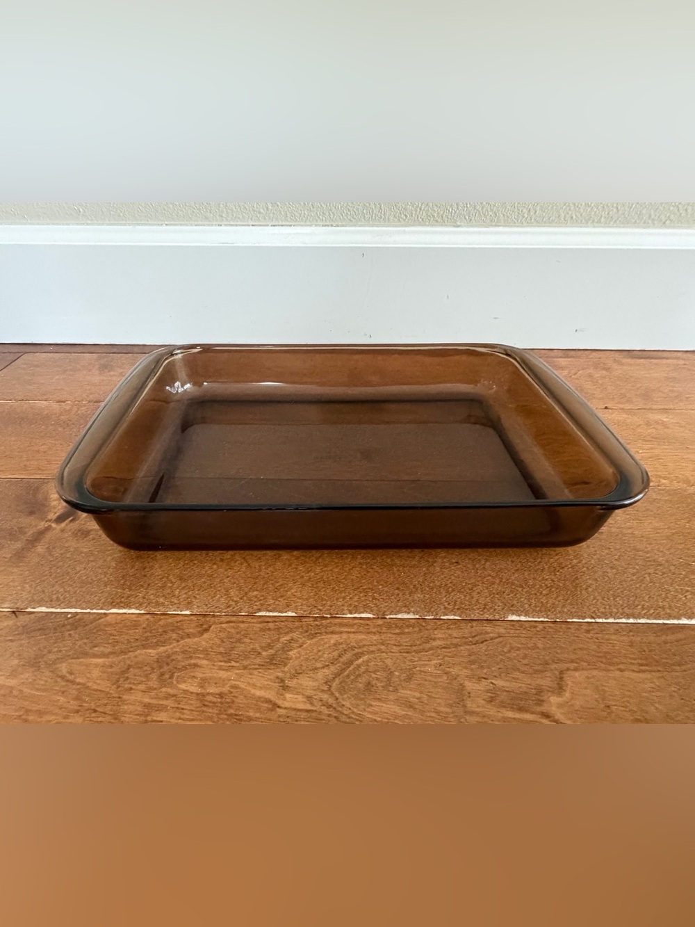 Vintage Pyrex Amber Brown Rectangular Glass Baking Dish 10x13